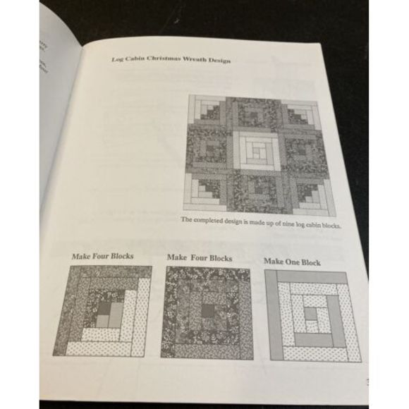 FROM THE QUILT IN A DAY SERIES LOG CABIN CHRISTMAS WREATH WALLHANGING #2015 1990 - Picture 3 of 7